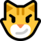 Cat Face With Wry Smile emoji on Microsoft